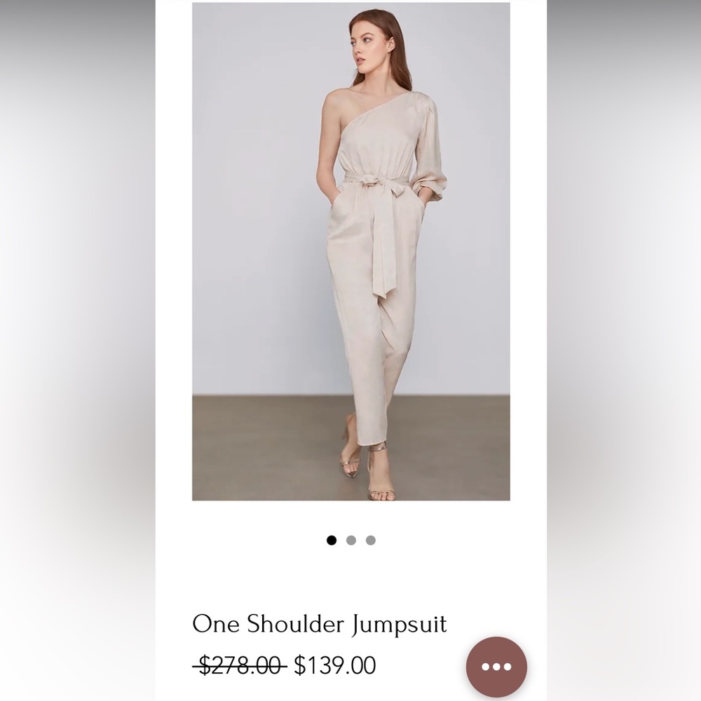 BCBMAXAZRIA Metallic One Shoulder
Jumpsuit - Picture 8 of 16